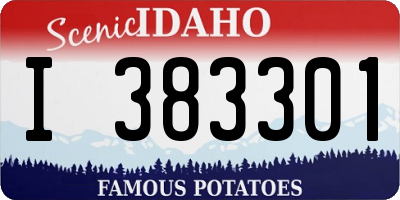 ID license plate I383301