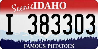 ID license plate I383303