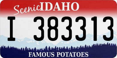 ID license plate I383313
