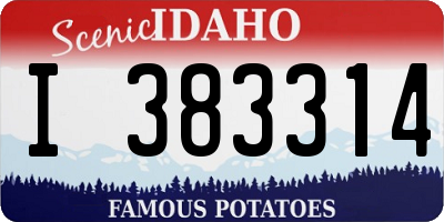 ID license plate I383314