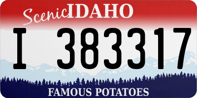 ID license plate I383317