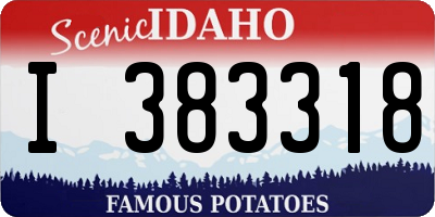 ID license plate I383318