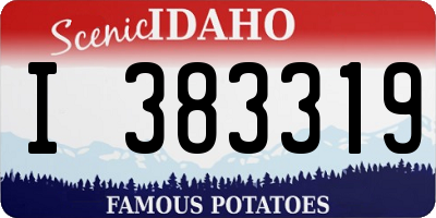 ID license plate I383319