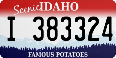 ID license plate I383324