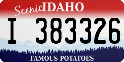 ID license plate I383326