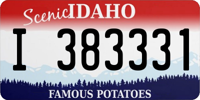 ID license plate I383331