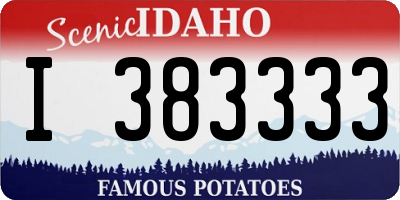 ID license plate I383333