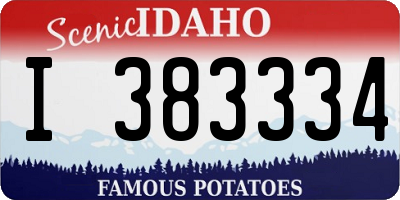 ID license plate I383334