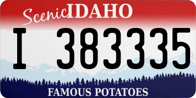ID license plate I383335