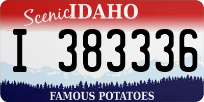 ID license plate I383336