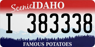 ID license plate I383338