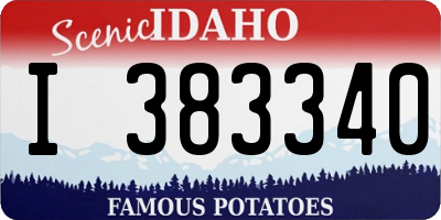 ID license plate I383340