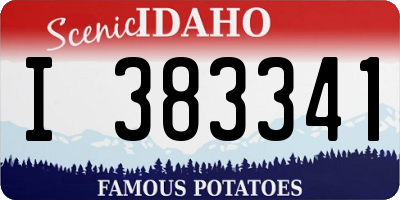 ID license plate I383341