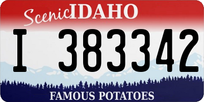 ID license plate I383342