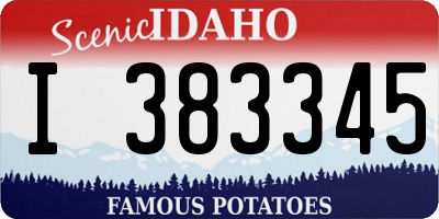 ID license plate I383345