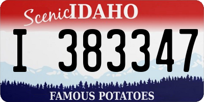 ID license plate I383347