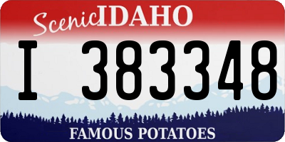 ID license plate I383348