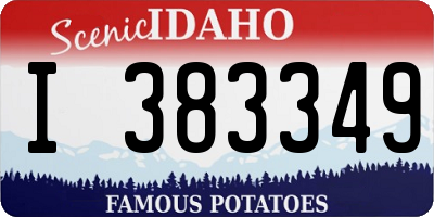 ID license plate I383349