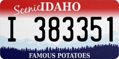 ID license plate I383351