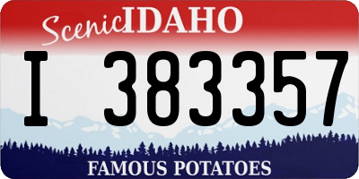 ID license plate I383357