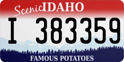 ID license plate I383359