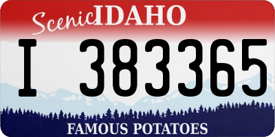 ID license plate I383365
