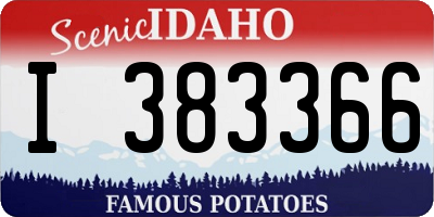 ID license plate I383366