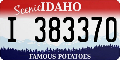 ID license plate I383370