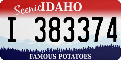 ID license plate I383374