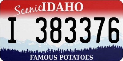 ID license plate I383376