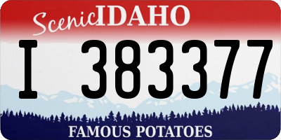 ID license plate I383377