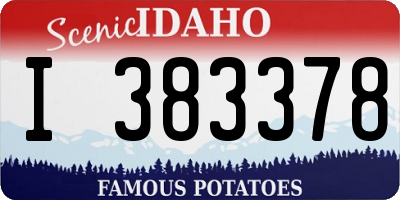 ID license plate I383378