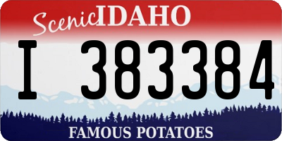 ID license plate I383384