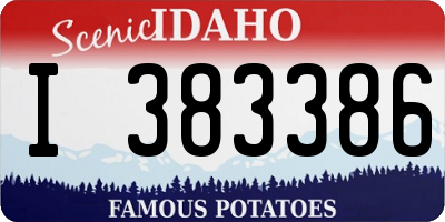 ID license plate I383386