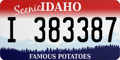 ID license plate I383387