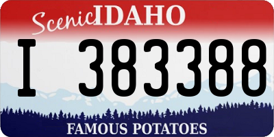 ID license plate I383388