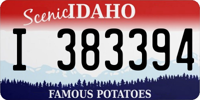 ID license plate I383394