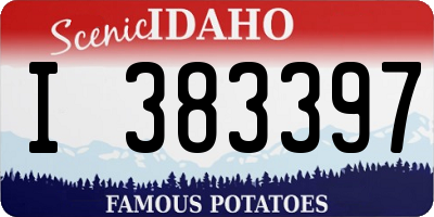 ID license plate I383397