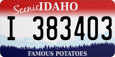ID license plate I383403