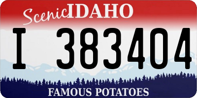 ID license plate I383404