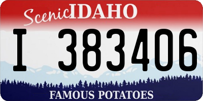 ID license plate I383406