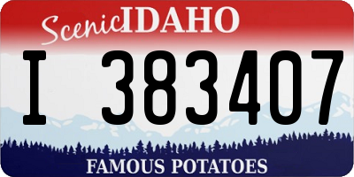 ID license plate I383407