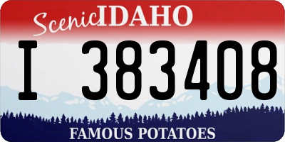 ID license plate I383408