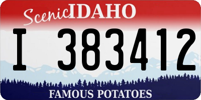 ID license plate I383412
