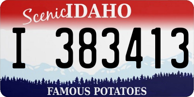 ID license plate I383413
