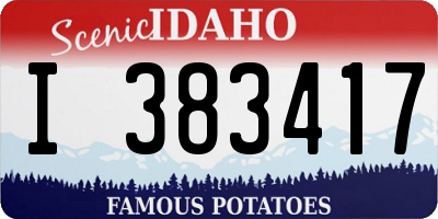 ID license plate I383417