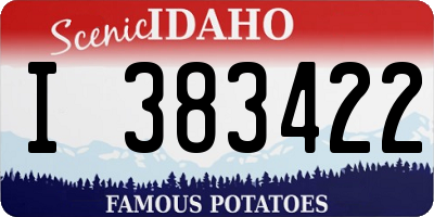 ID license plate I383422