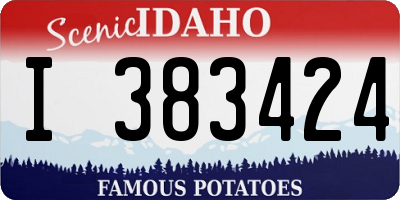 ID license plate I383424