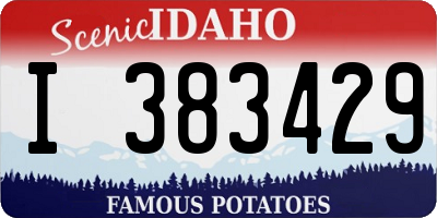 ID license plate I383429