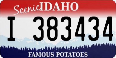 ID license plate I383434